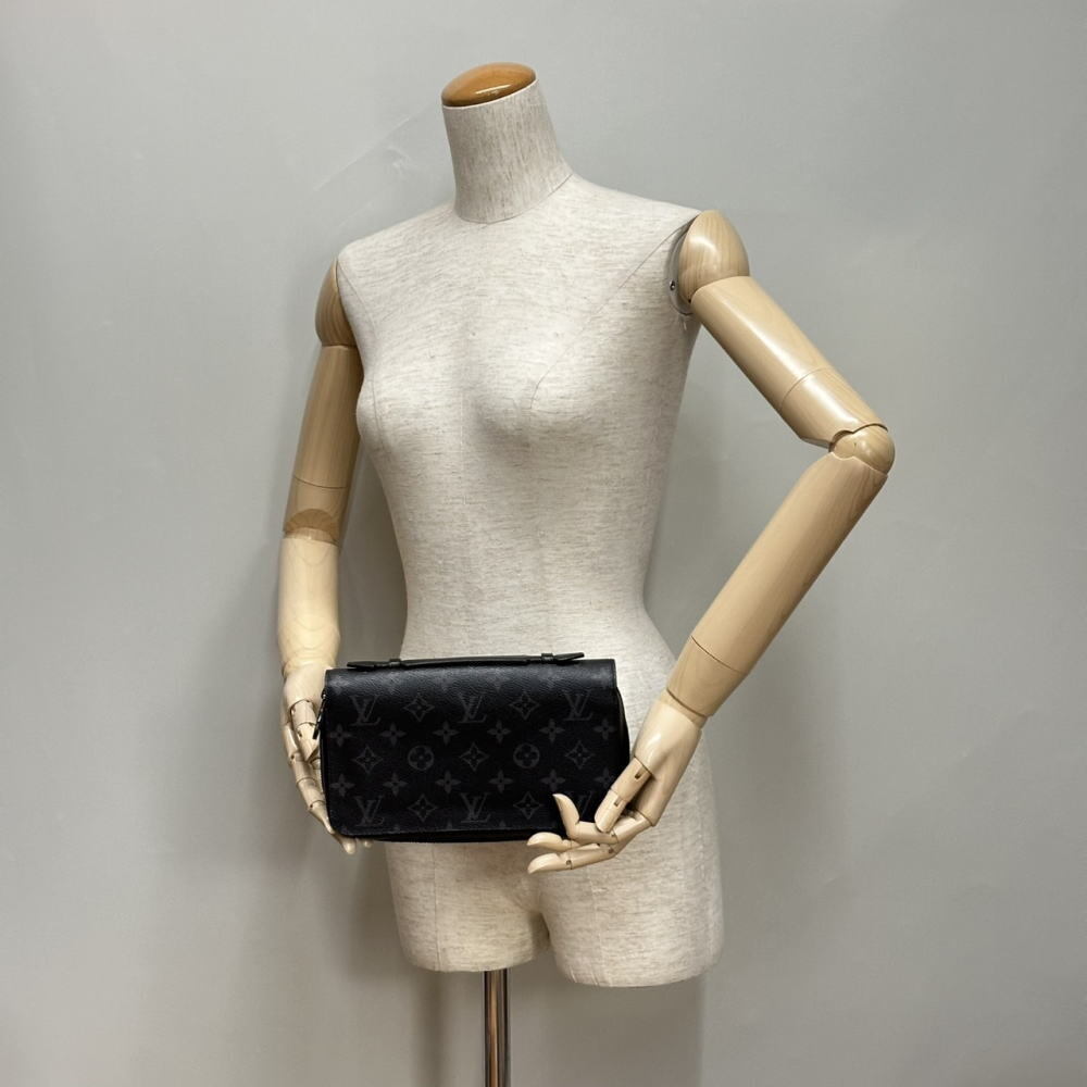 Louis Vuitton Shoulder Bag Monogram Eclipse Black Zippy - Picture 3 of 3